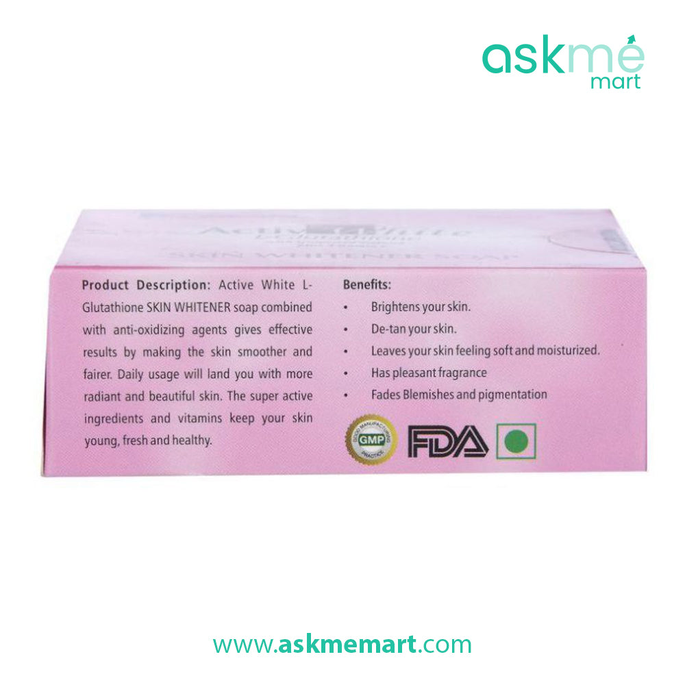 Active White L Glutathione Skin Whitener Soap AskMeMart