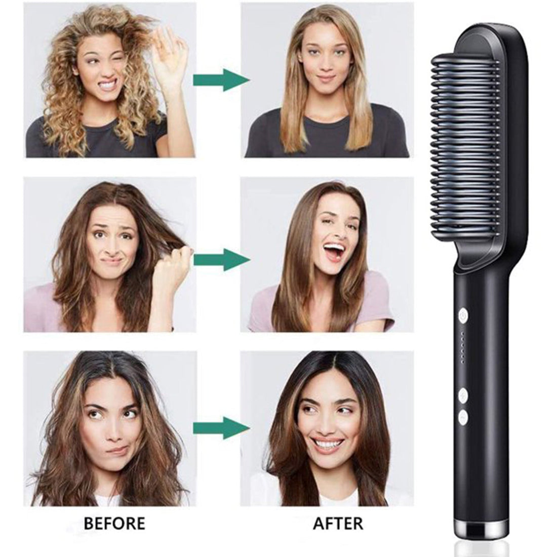 HQT-909B Hair Straightener Brush