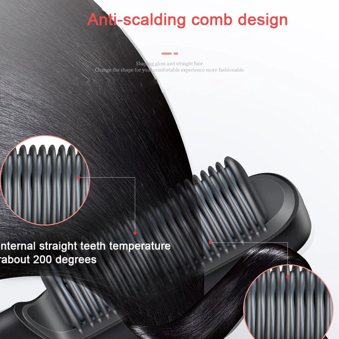 HQT-909B Hair Straightener Brush