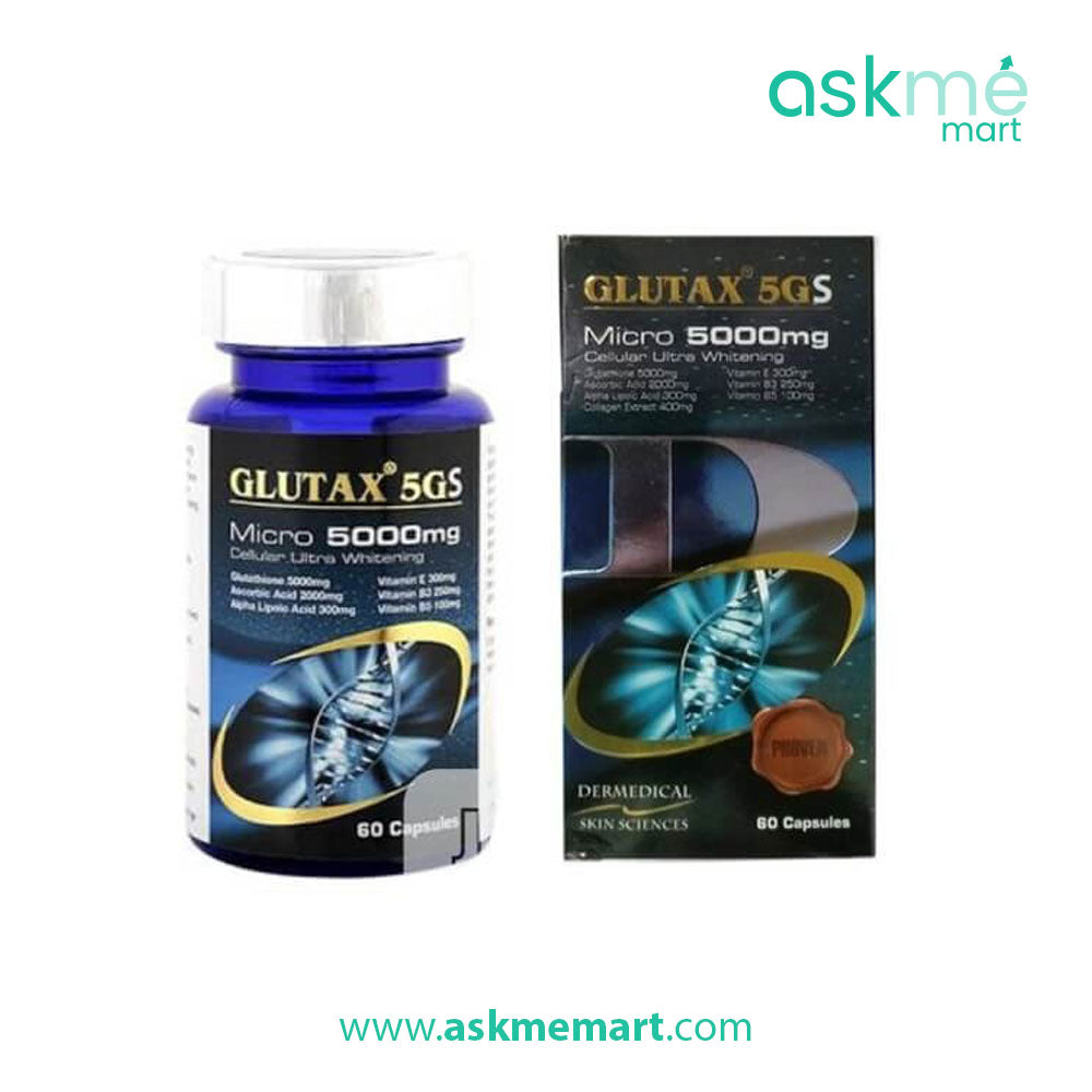 Glutax 5GS Micro 5000mg Cellular Ultra Skin Whitening 60 Capsules