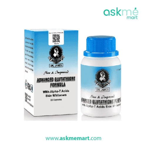 Dr James Advanced Glutathione Vitamin C Night Cream and Soap Skin Whitening Capsules Combo with GMP
