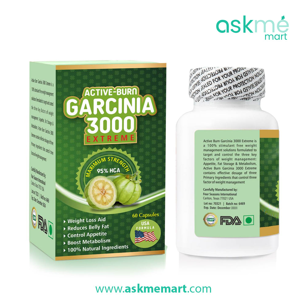 Active Burn Garcinia 3000 Extreme Weight Loss Capsules