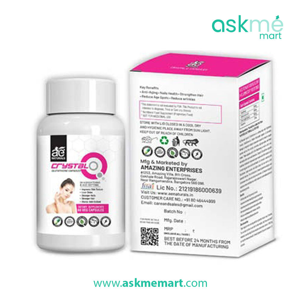 Crystal Q Glutathione Skin Brightening Capsules 60 Caps